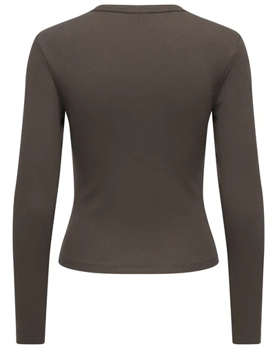 Only - ONLVal Life O-Neck Langærmet Top - Bracken